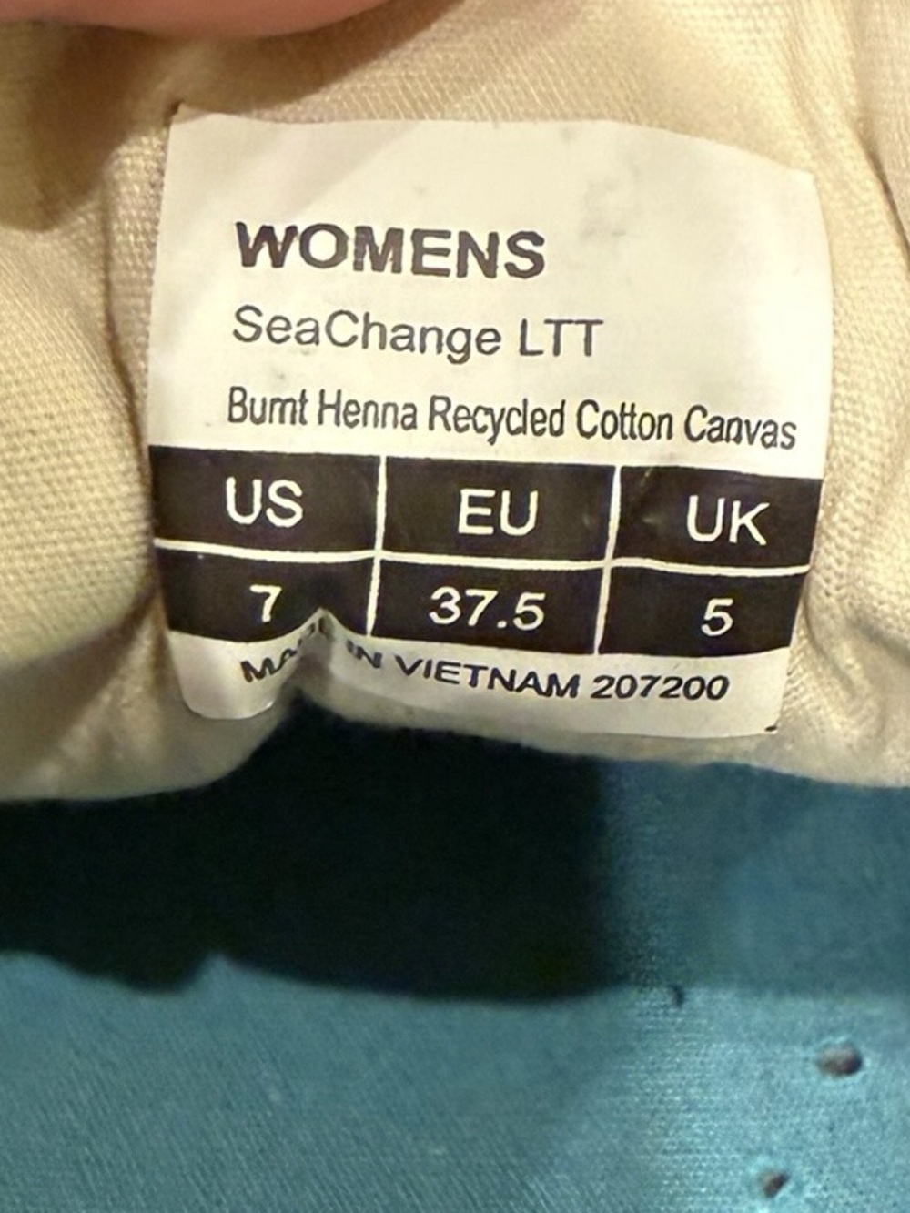 NWOT SeaVees - SeaChange Burt Henna Recycled Cotton Canvas Sneakers - Size 7 - Picture 2 of 6